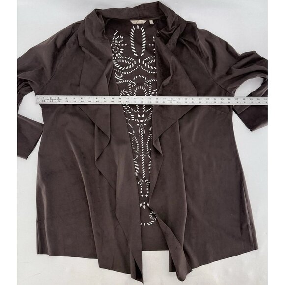 Soft Surroundings Plus Size Faux Suede Jacket Cutout Jacket 3x Western Boho - Picture 11 of 11